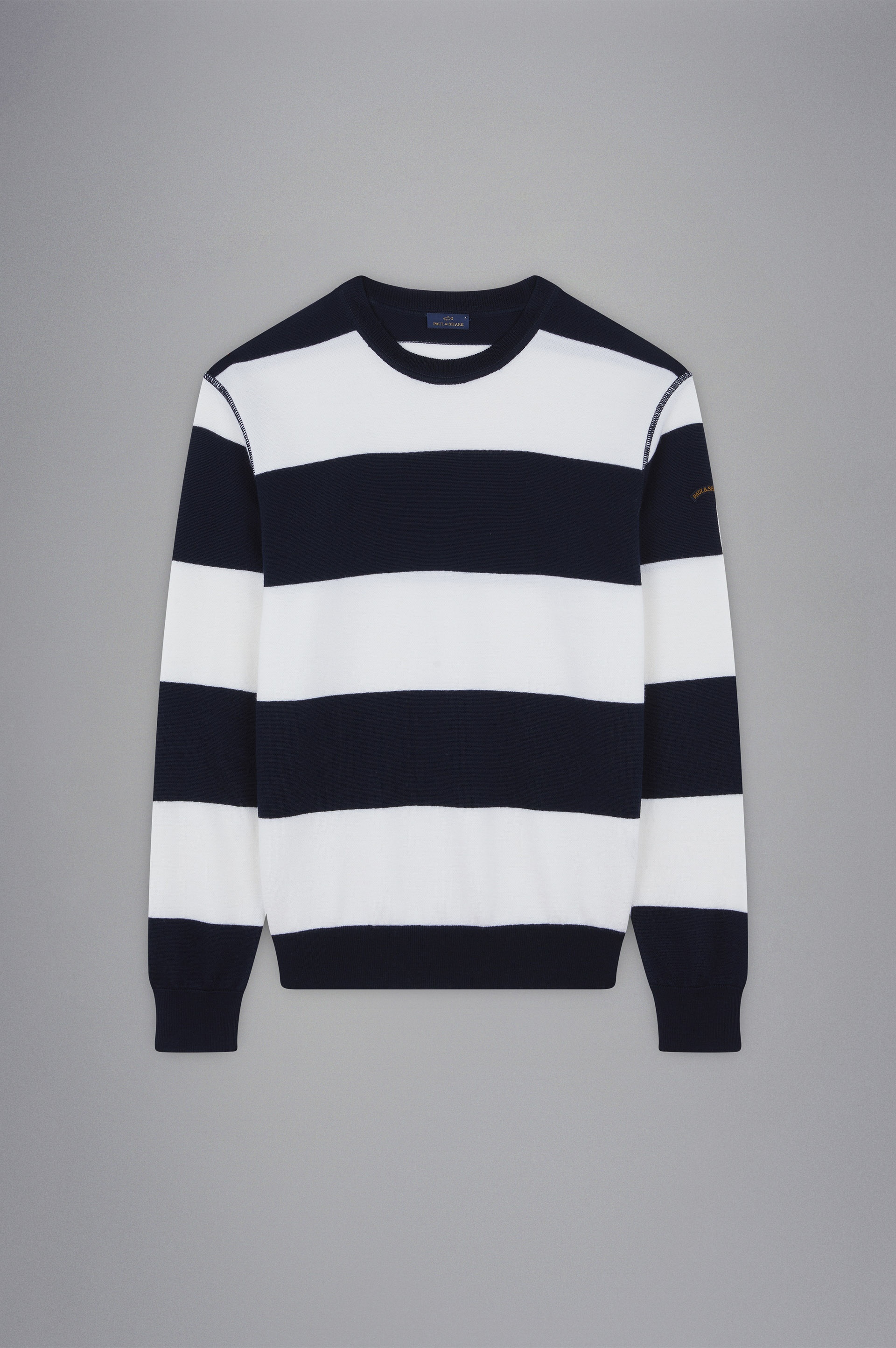 WOOL SWEATER WITH STRIPED PATTERN - 1
