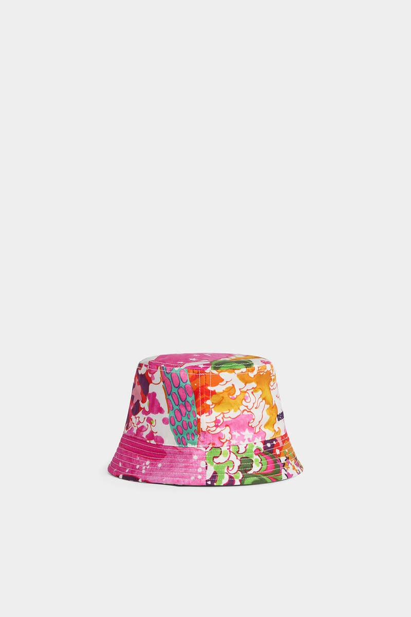 MULTICOLOR PRINTED BUCKET HAT - 2