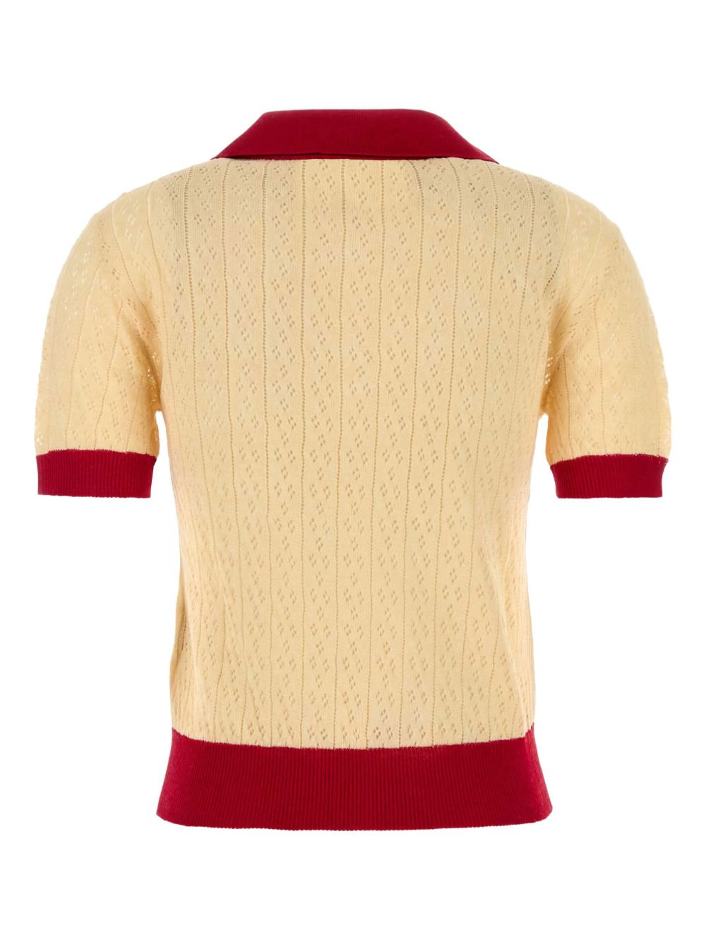 two-tone knitted polo shirt - 2
