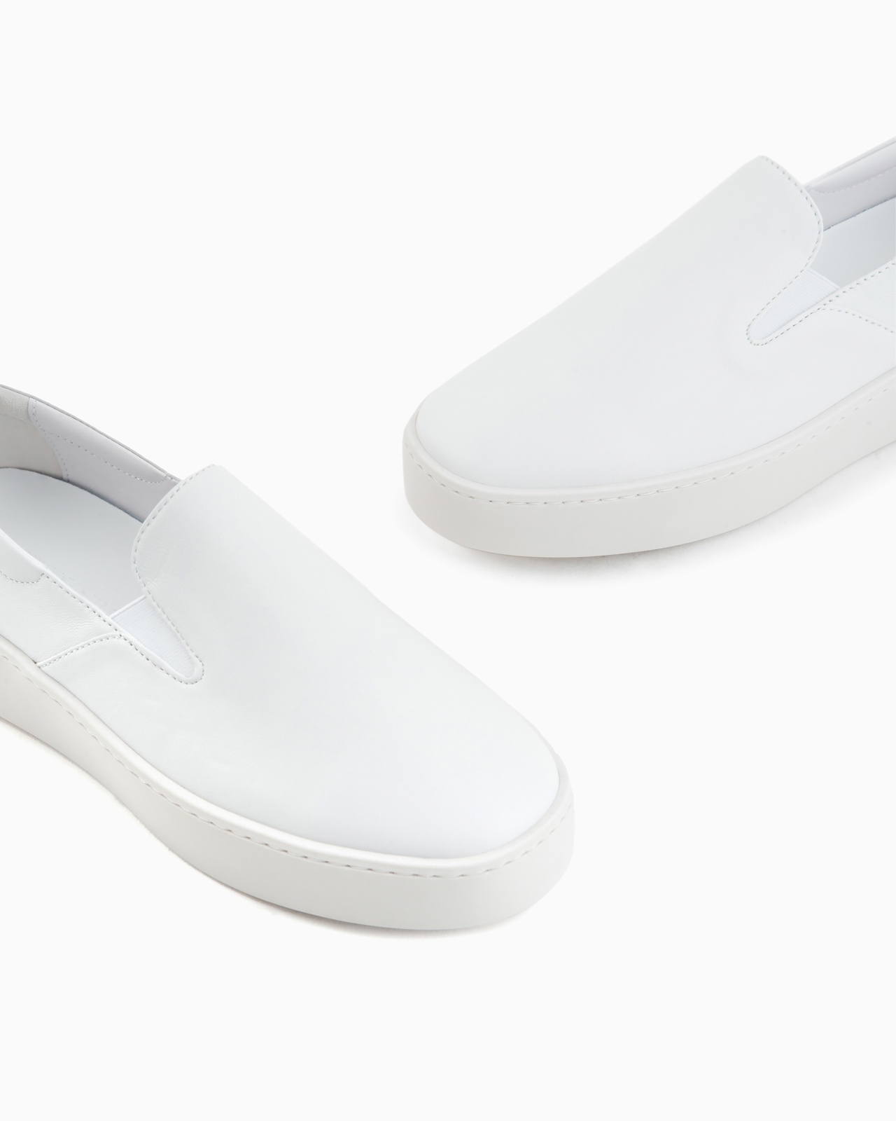 NAPPA-LEATHER SLIP-ONS WITH ICON GRAPHIC DESIGN LOGO - 5