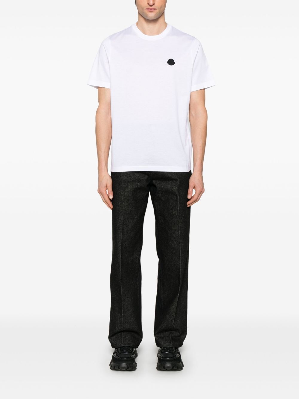 vertical-logo cotton T-shirt - 2