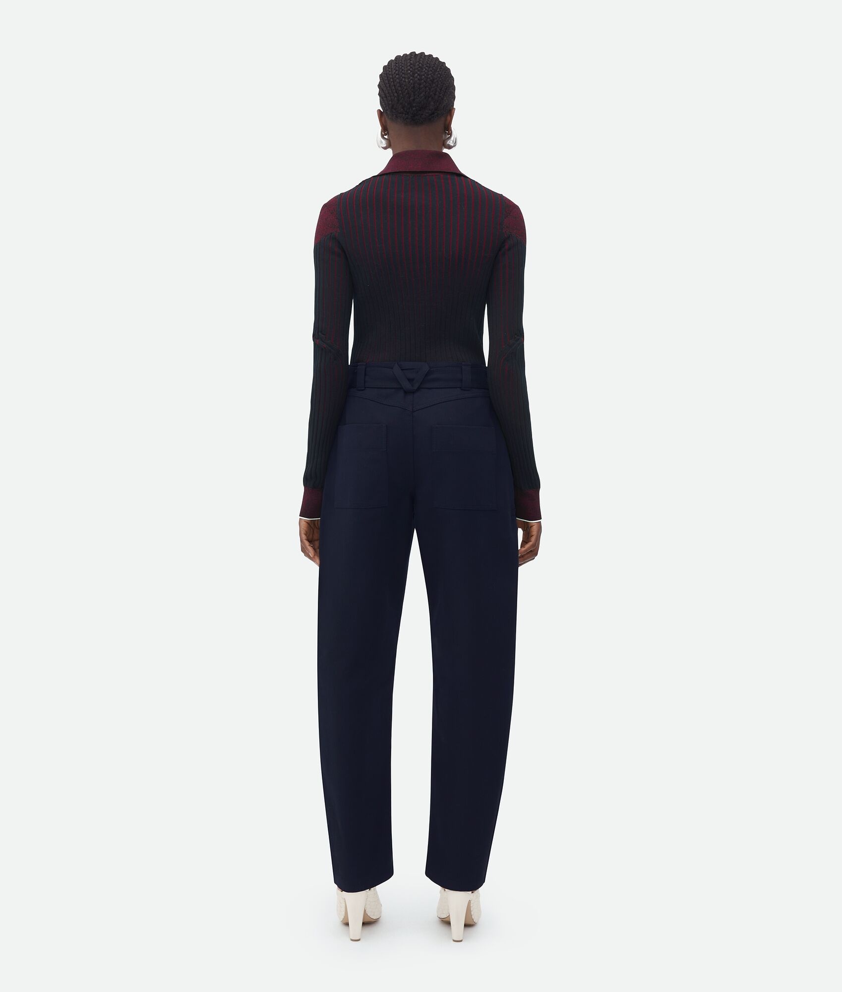 Belted Cotton Canvas Pants - 3