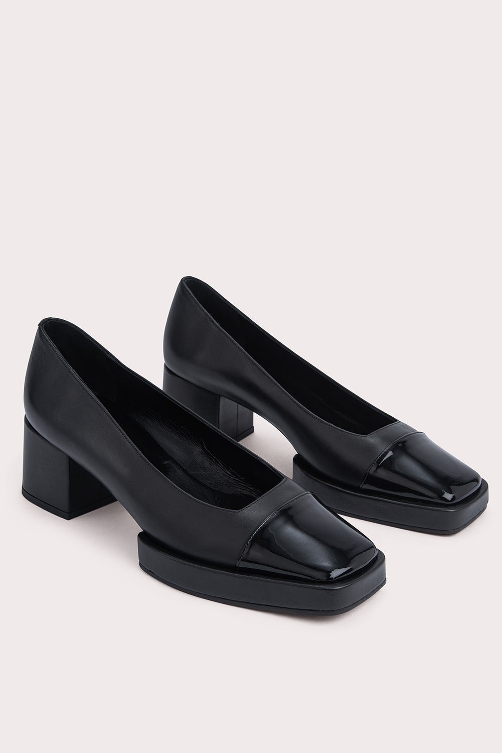 SAVA BLACK PATENT AND NAPPA LEATHER - 2