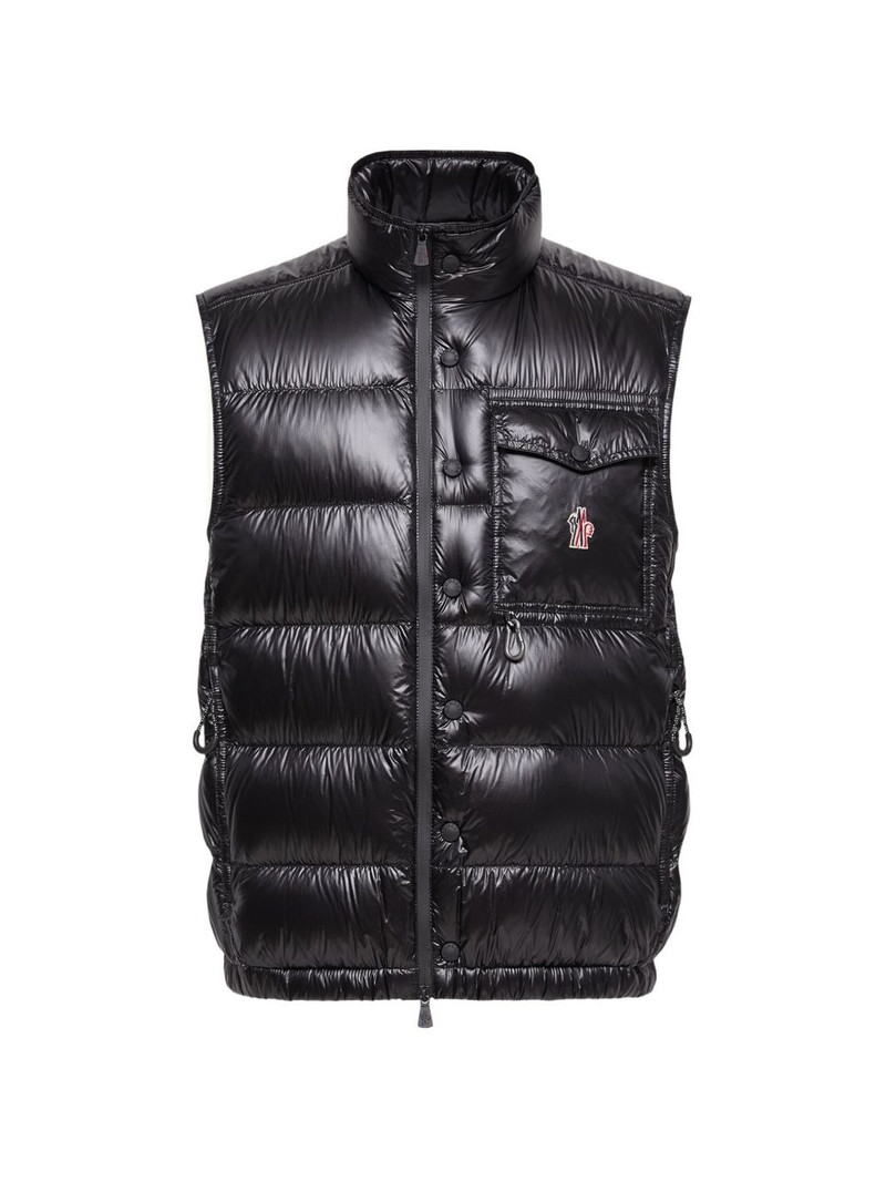 logo-patch padded vest 1