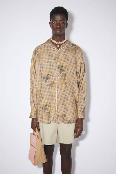 Acne Studios Printed button-up shirt - Sand beige/yellow outlook