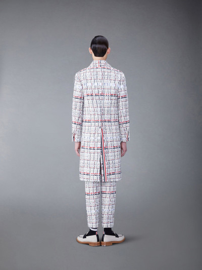 Thom Browne Deconstructed Tweed Relaxed Bal Collar Overcoat outlook