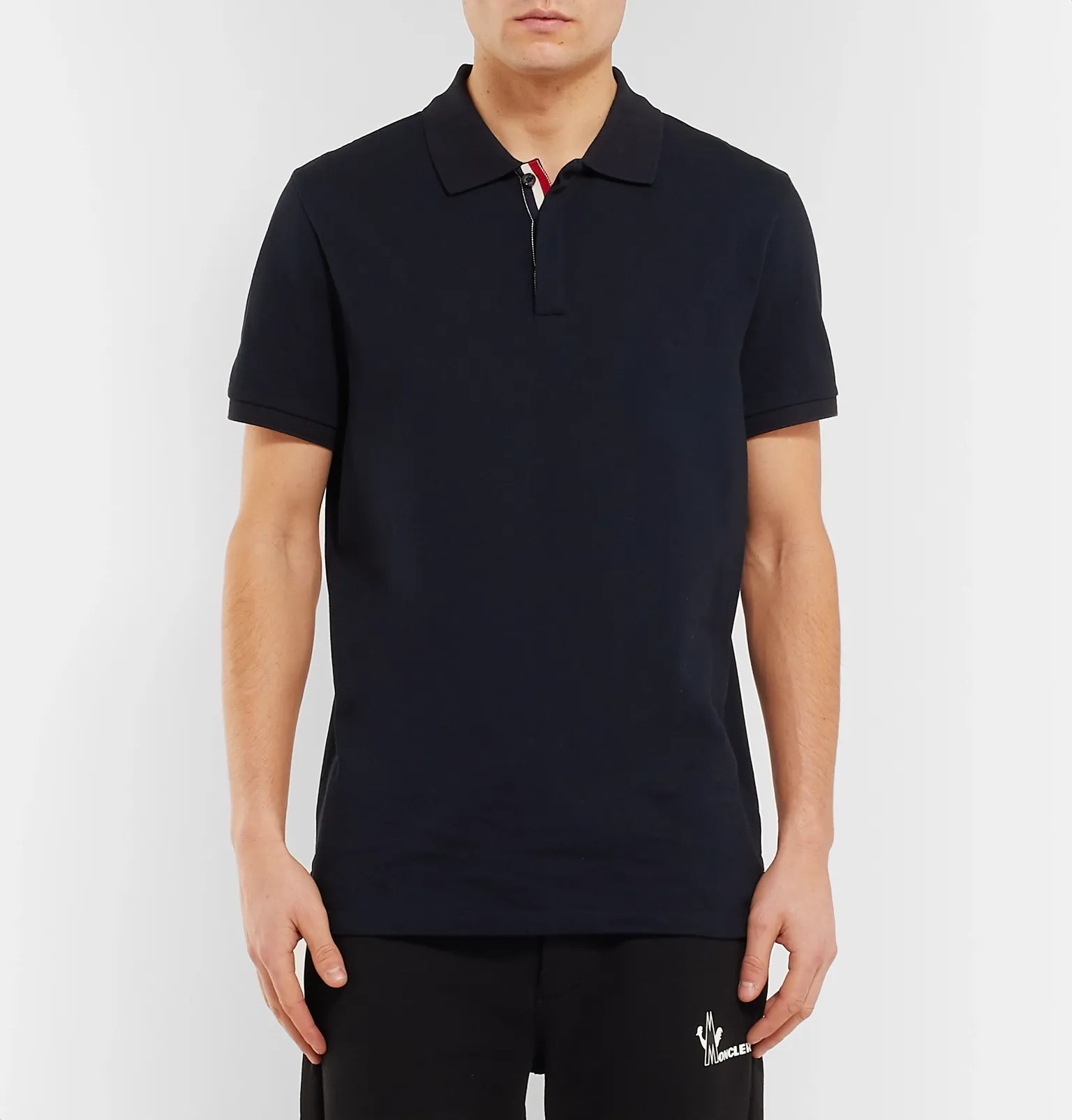 Maglia Grosgrain-Trimmed Cotton-Piqué Polo Shirt - 4