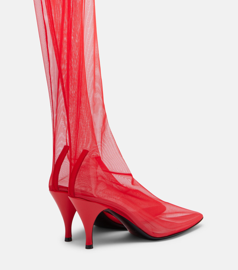 herbert levine Sheer Perfection mesh over-the-knee boots outlook