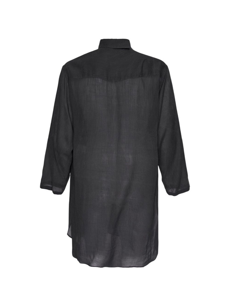 Yohji Yamamoto asymmetric-collar shirt outlook