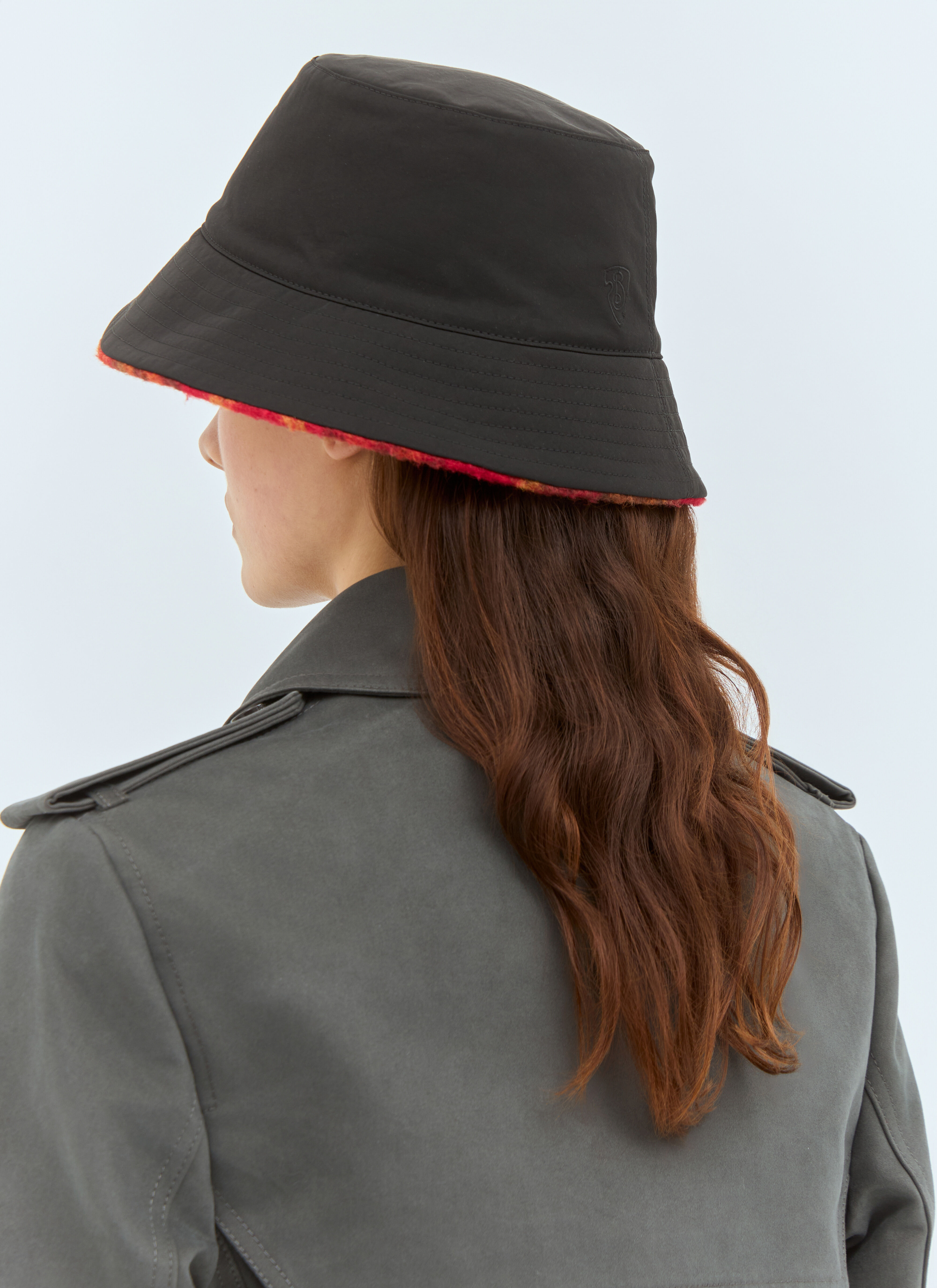 Reversible Check Fleece Bucket Hat - 4