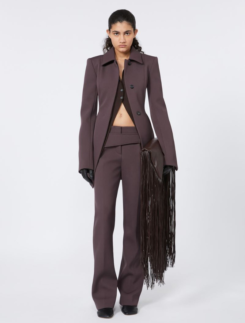 Sportmax Shiny viscose cardigan - RUNWAY - COFFEE outlook