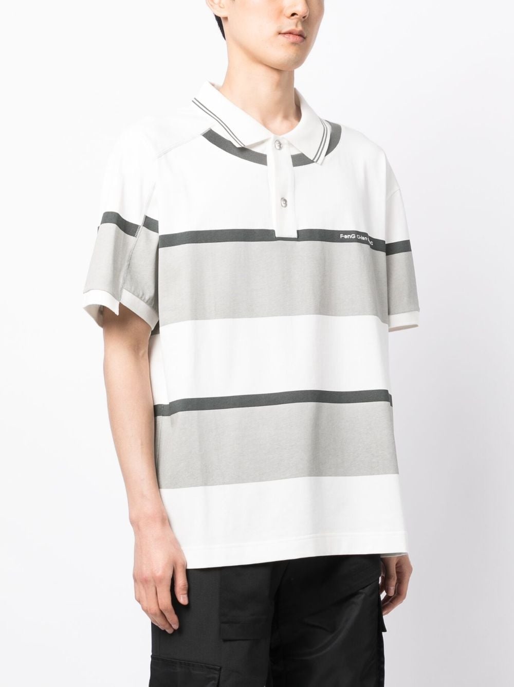 striped cotton polo shirt - 3
