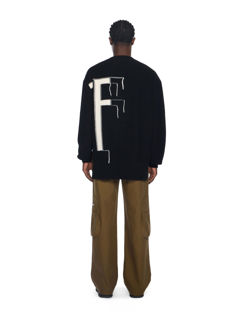 Big Off Knit Crewneck Sweater 5