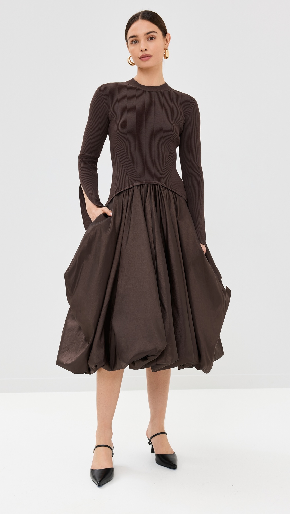 Kenlie Mock Neck Midi Dress - 6