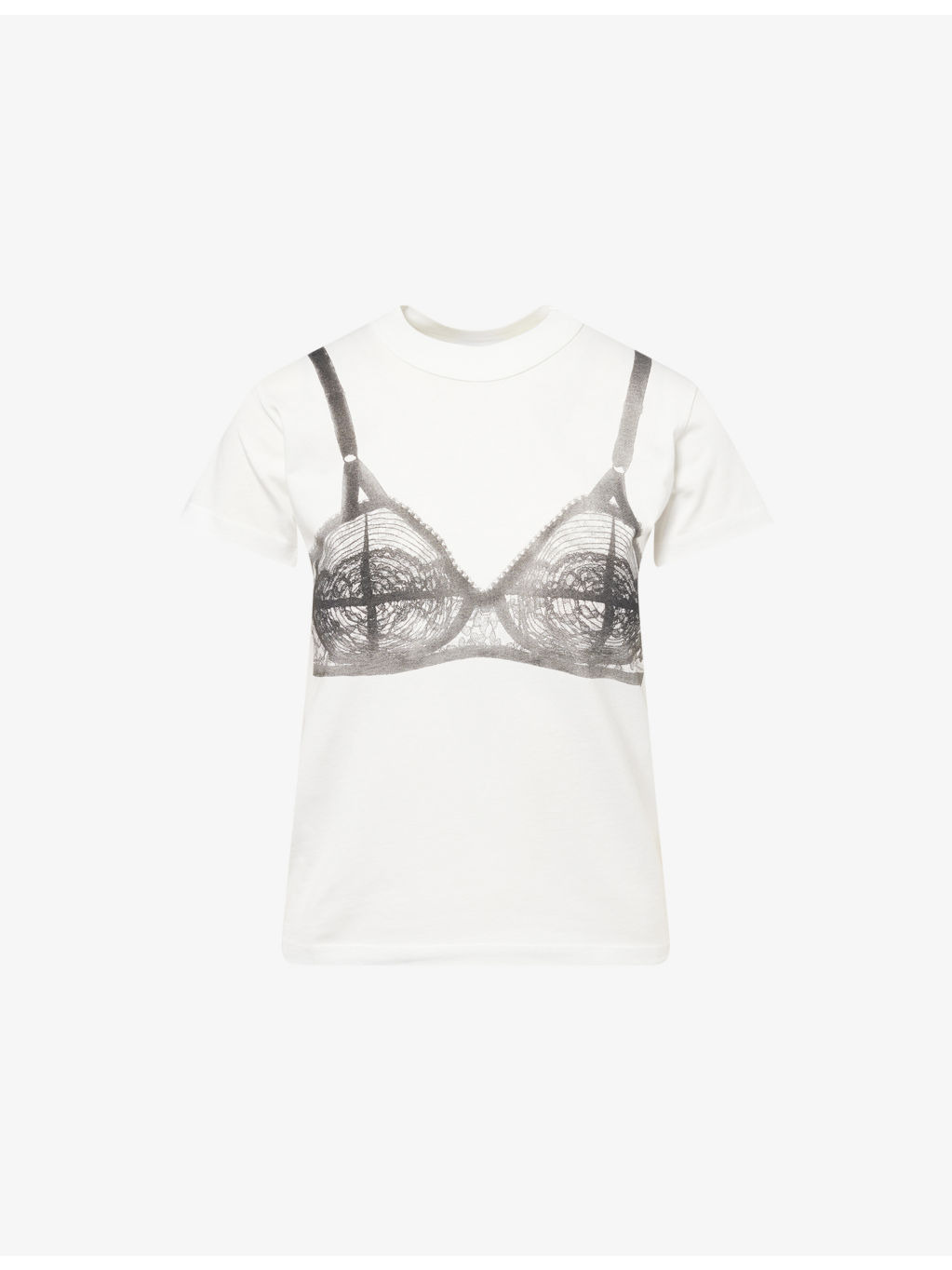 Bra Short-Sleeves Cotton-Jersey T-Shirt - 1