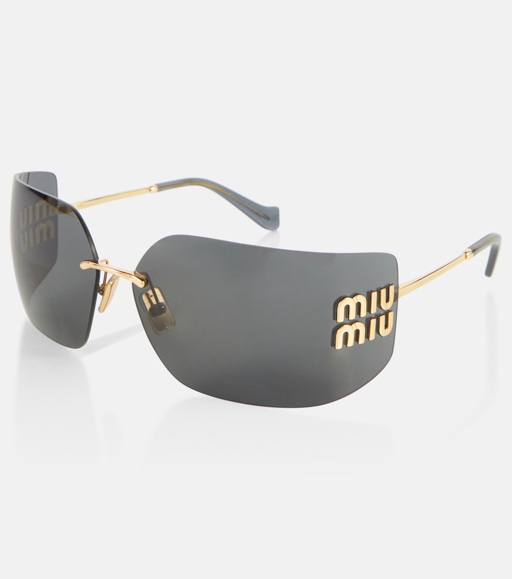 Logo rectangular sunglasses - 4