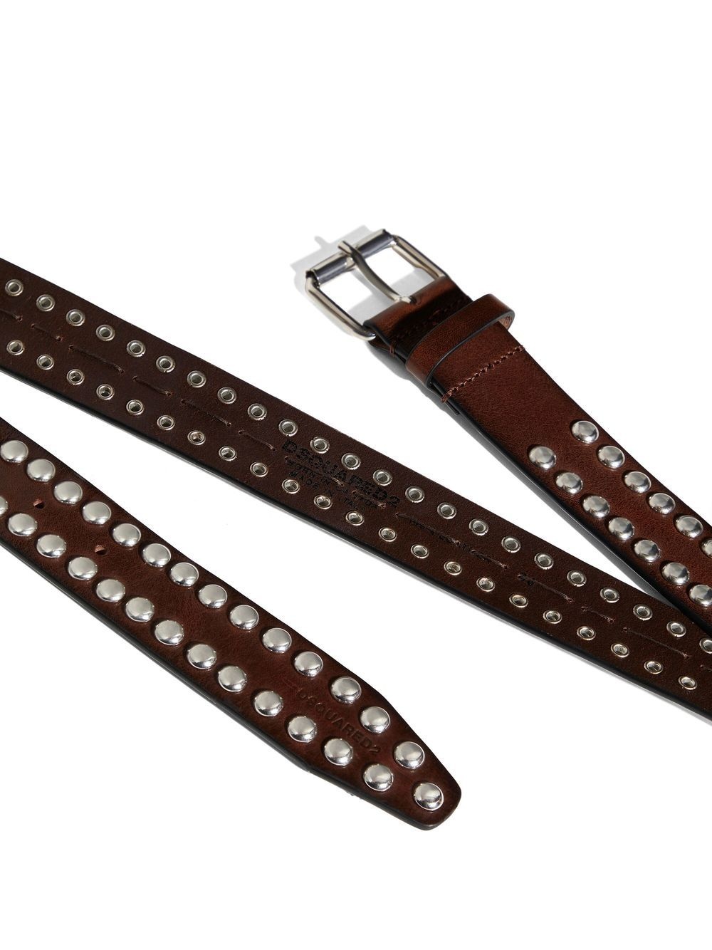 stud detailing leather belt - 4
