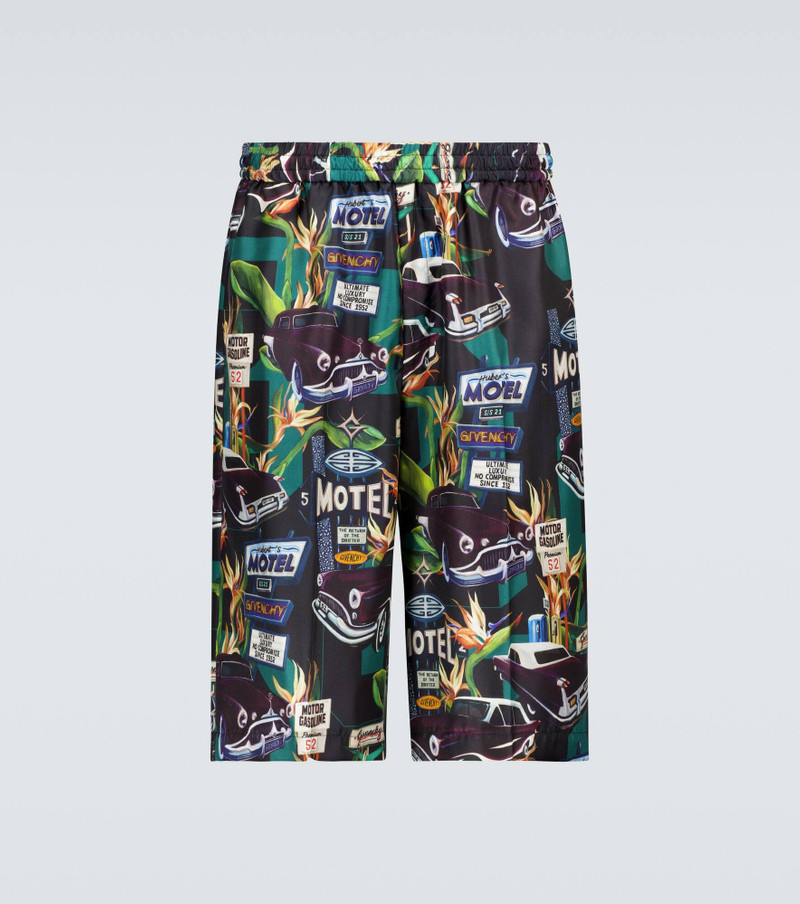 Mulberry silk printed shorts - 1
