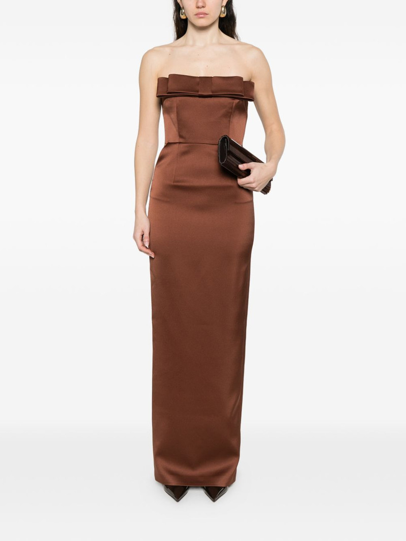 THE NEW ARRIVALS ILKYAZ OZEL bow-detail strapless maxi dress outlook