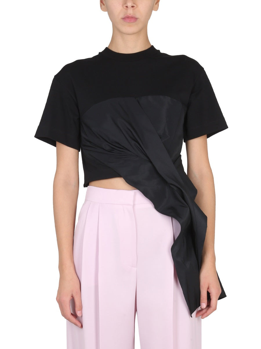Draped Hybrid T-Shirt - 1