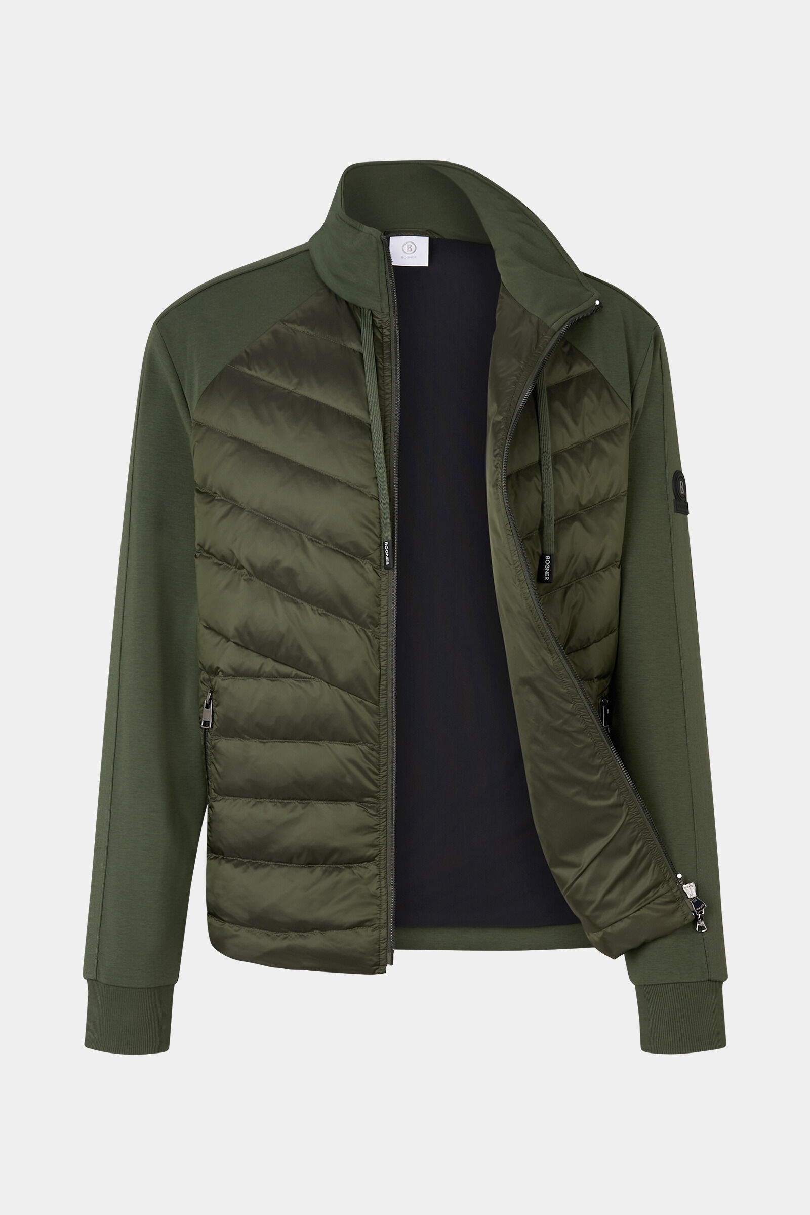 Baker Down sweatshirt jacket in Olive green - 9