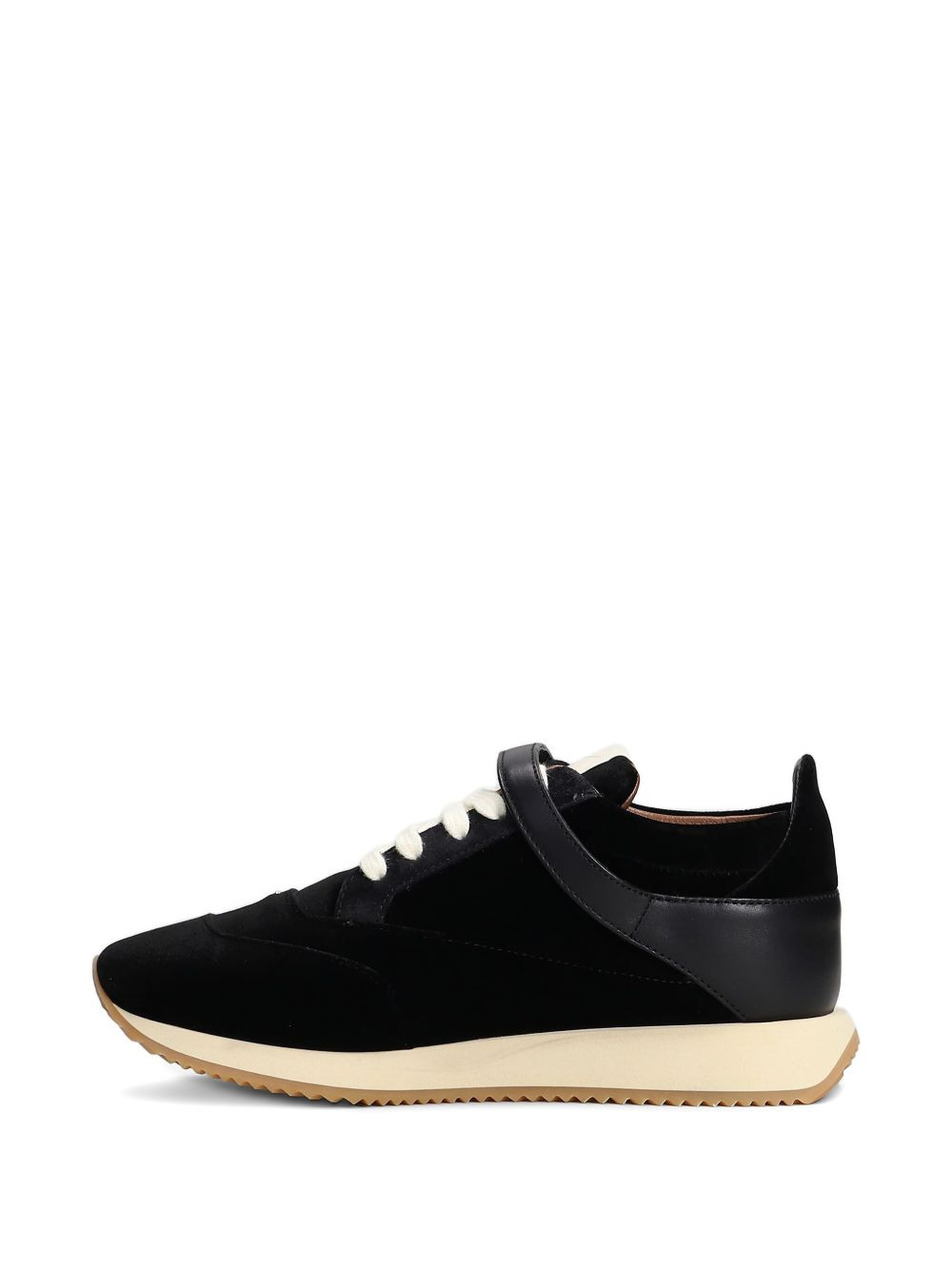 buckle-fastening velvet sneakers - 5