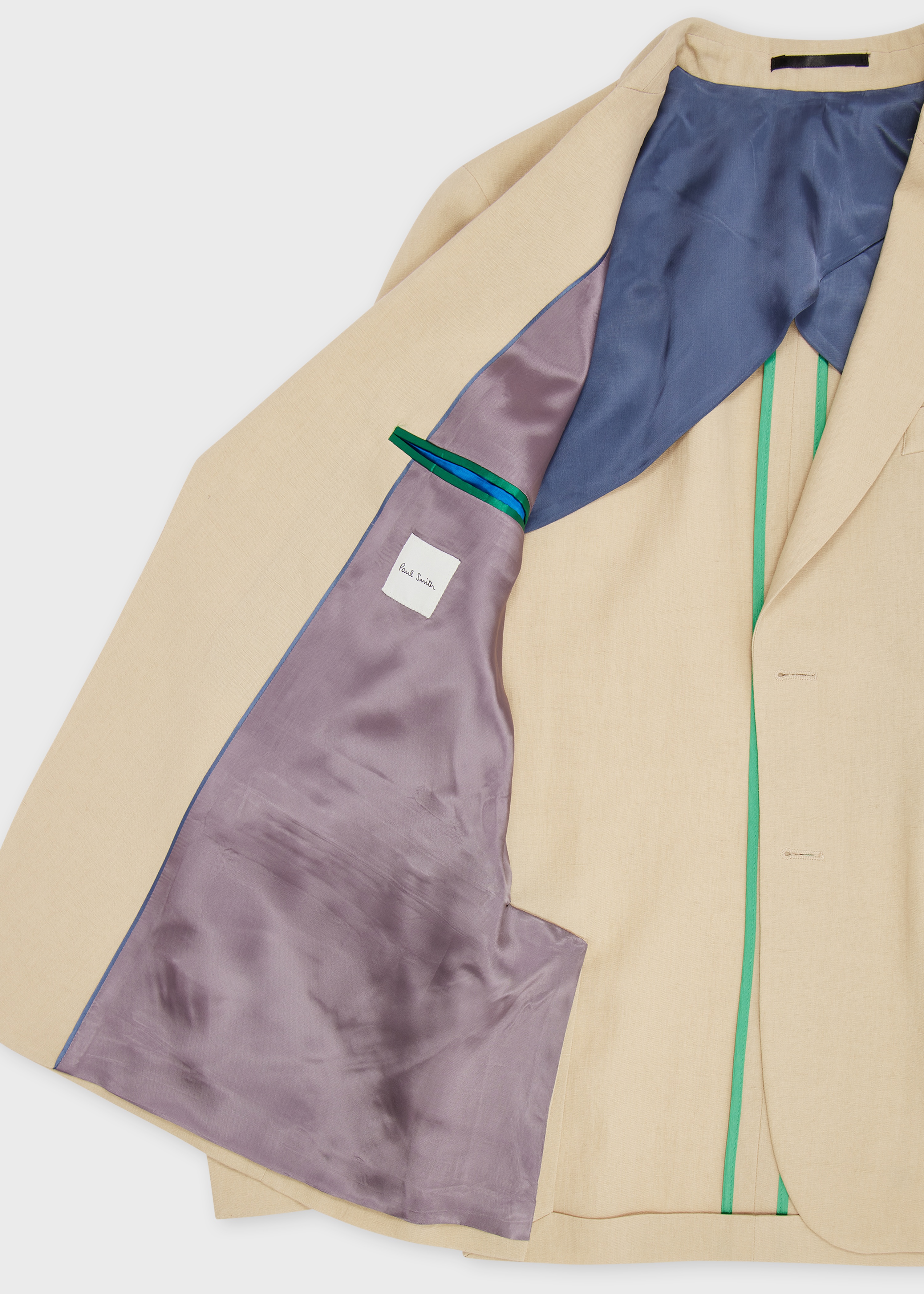Light Tan Linen Buggy-Lined Blazer - 4