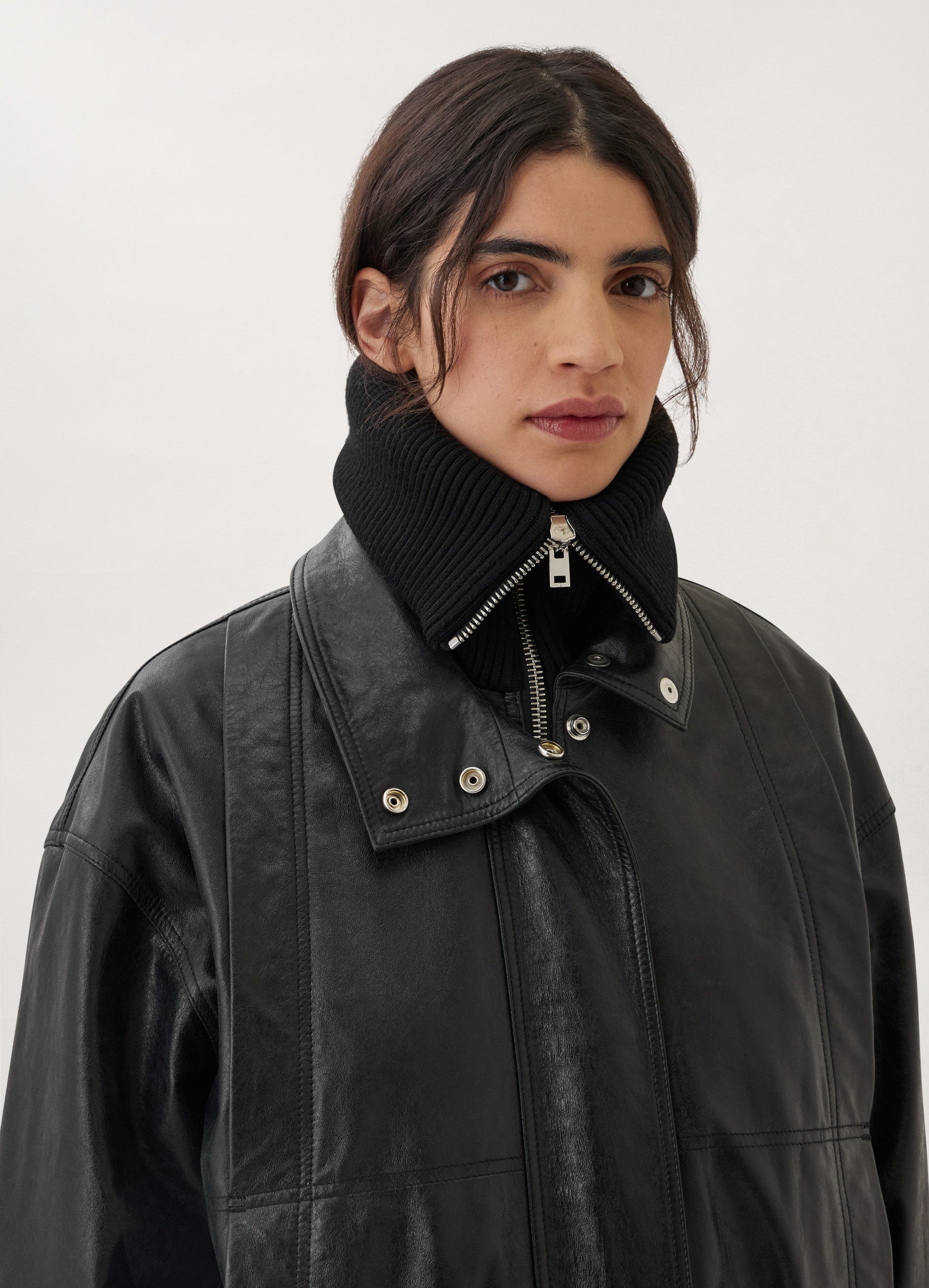 Lemaire LEATHER BLOUSON CRINKLED LEATHER | REVERSIBLE