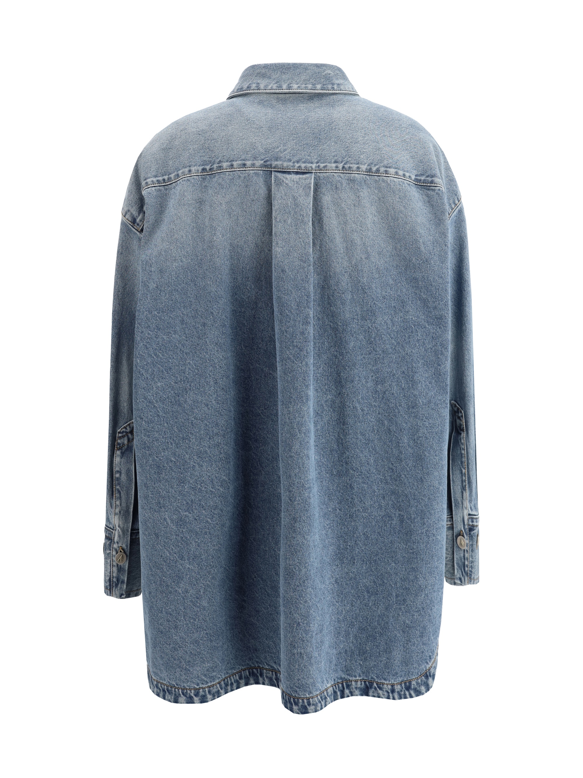 Tシャツ・カットソー THE ATTICO Denim oversize shirt (251WCB00068DDD085AA 024) THE ATTICO Denim Shirt | baseblu | REVERSIBLE