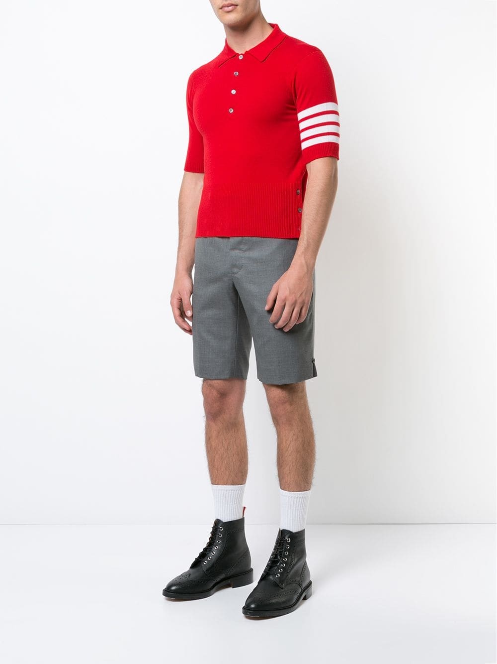 cashmere short sleeve polo shirt - 2