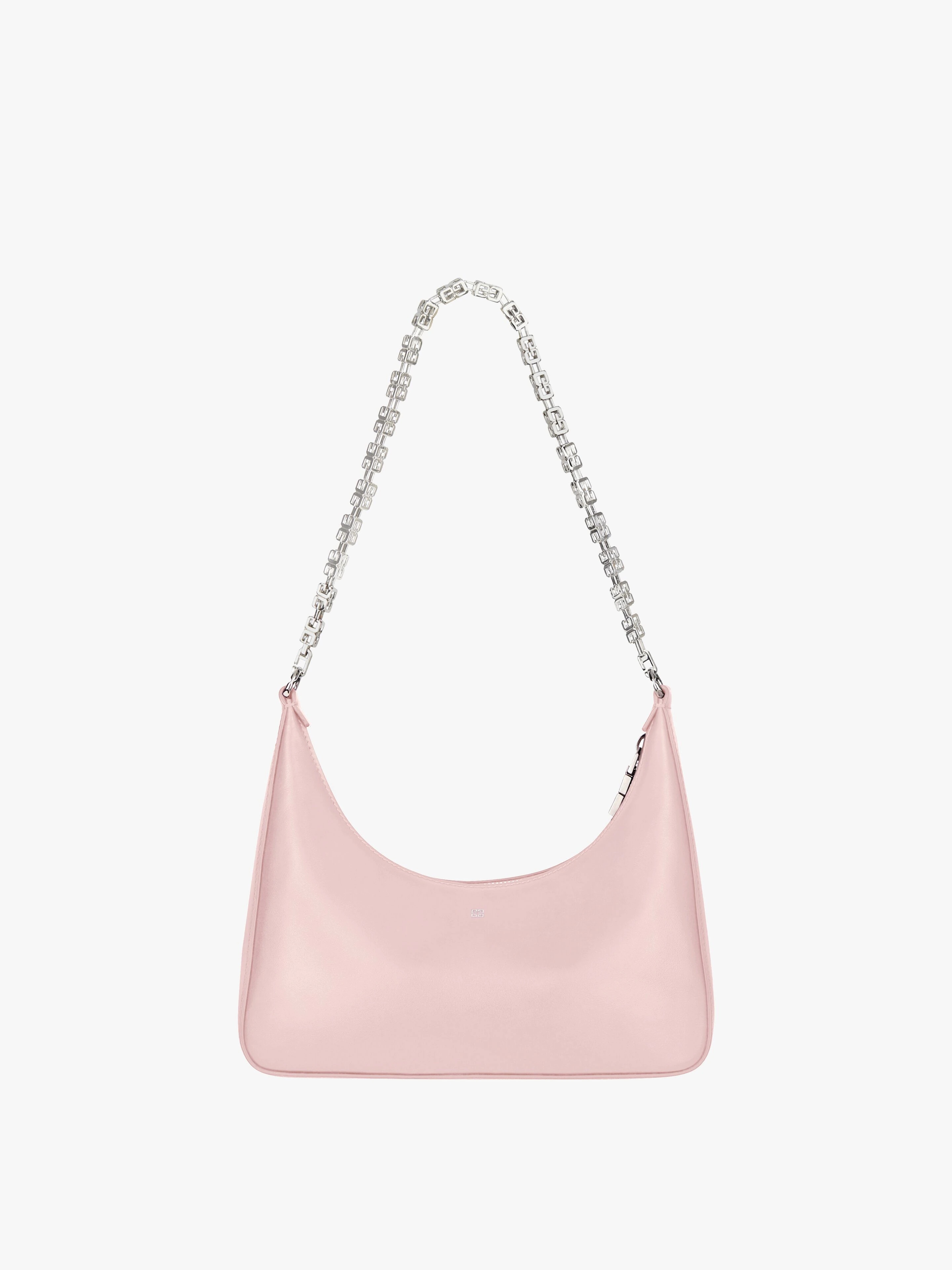 SMALL MOON CUT OUT BAG IN LEATHER WITH CHAIN - 4