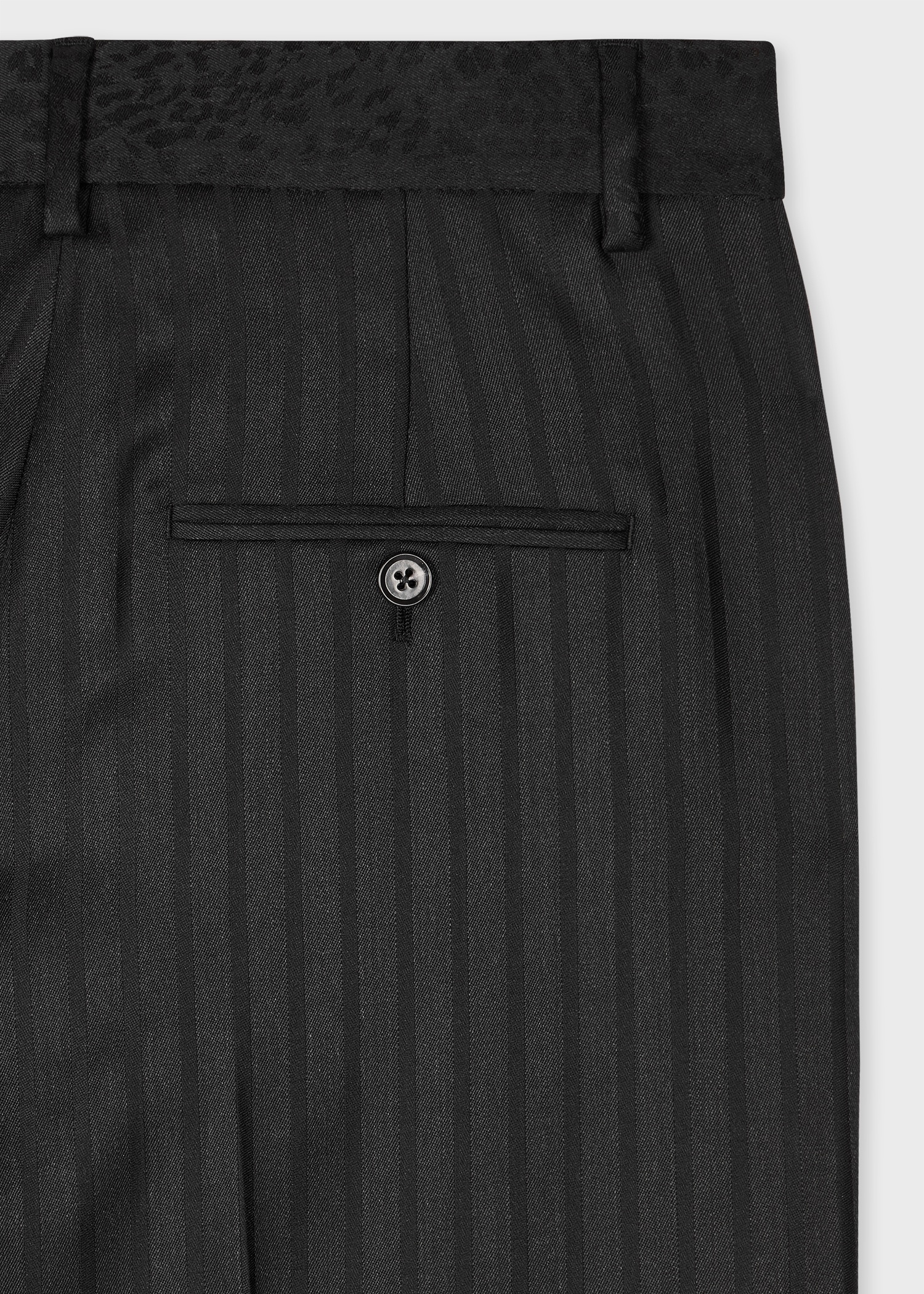 Women's Charcoal 'Leopard Jacquard' Wide-Leg Trousers - 2