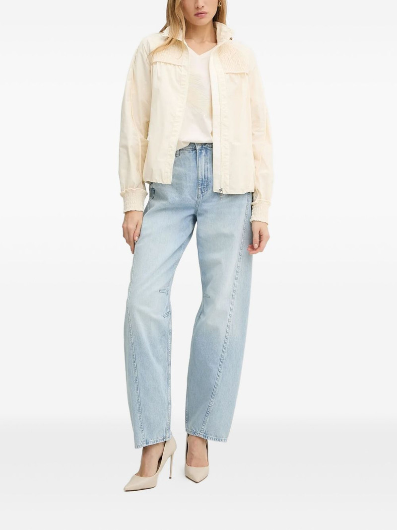 BOSS smocked-panel elasticated jacket outlook