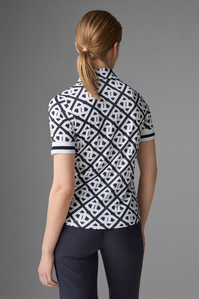 Calysa functional polo shirt in Navy blue/White 3