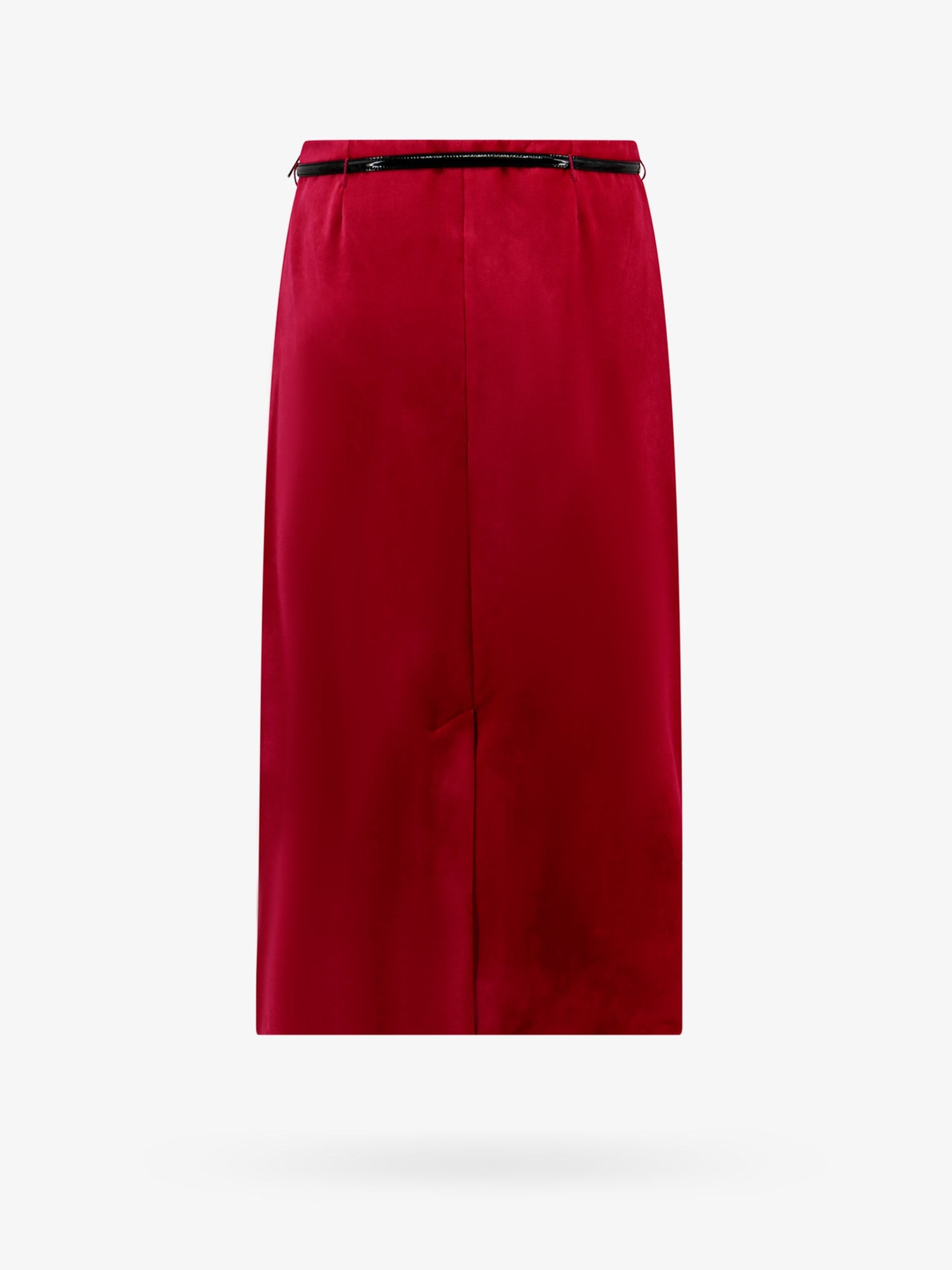 Velvet Skirt With Belt And Horsebit Detail - 6