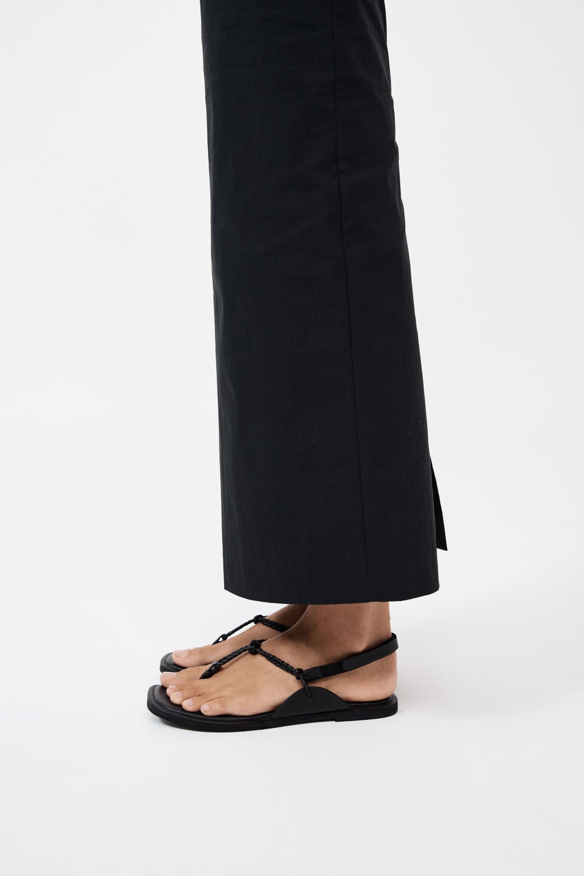 Woven Rope Sandal - Black - 6