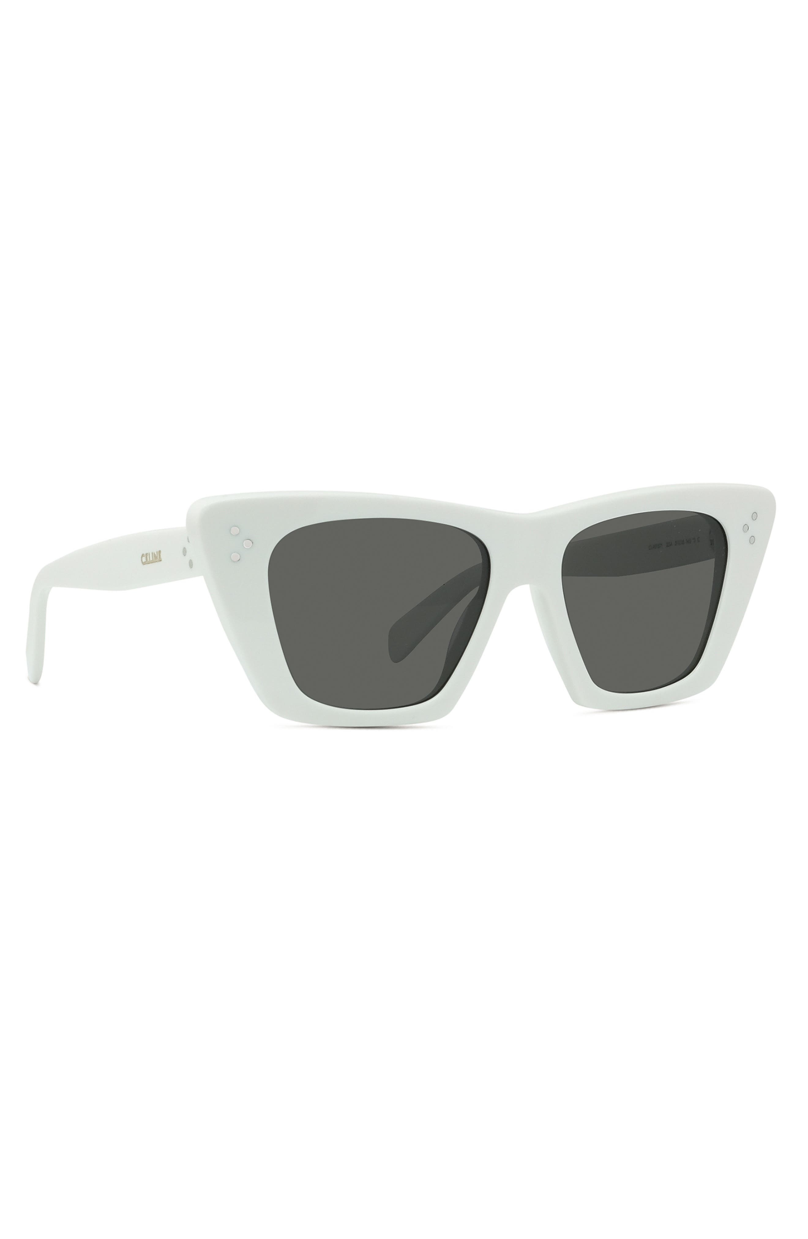 CELINE 51mm Cat Eye Sunglasses in Ivory /Smoke at Nordstrom - 4