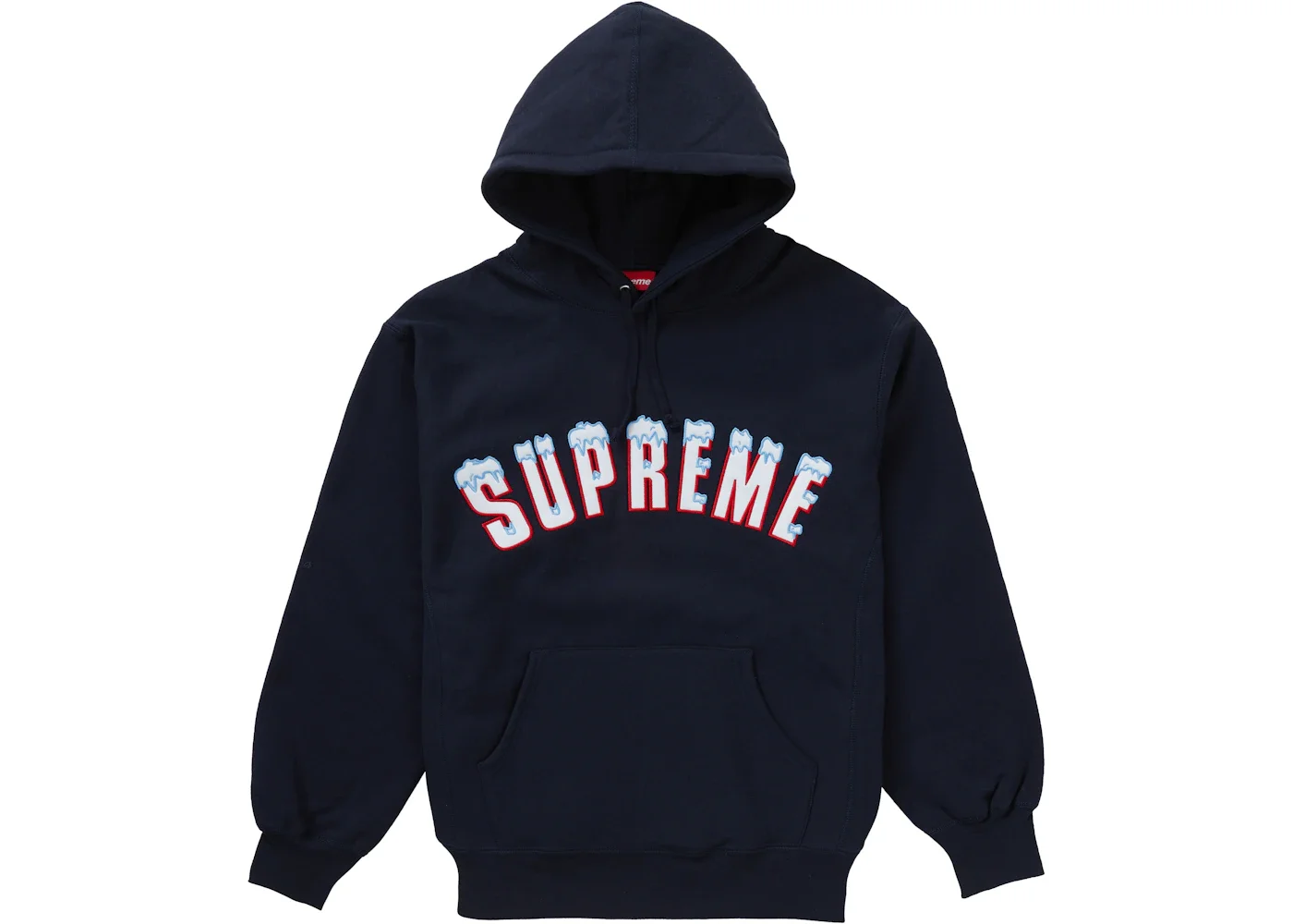 Supreme Icy Arc Hooded Sweatshirt Navy - 1