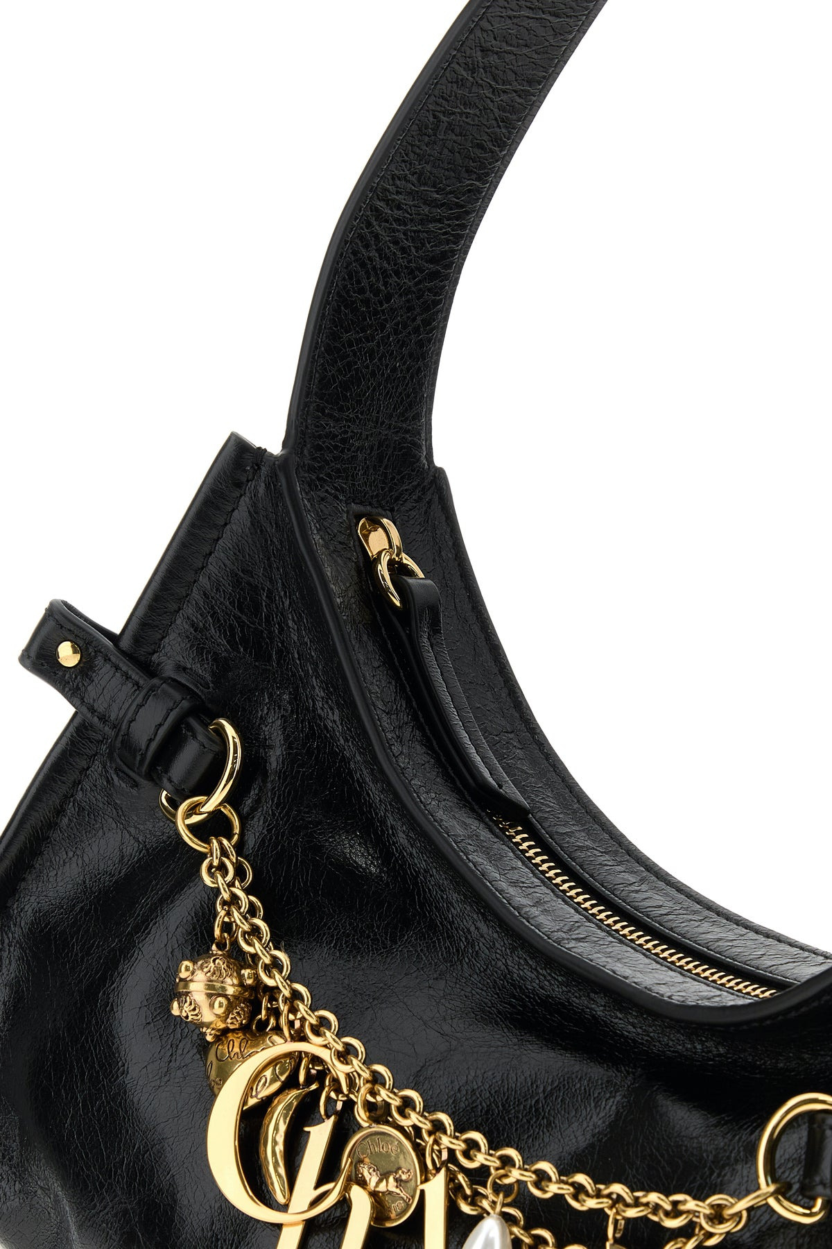 Black leather Chloè Charms shoulder bag - 4
