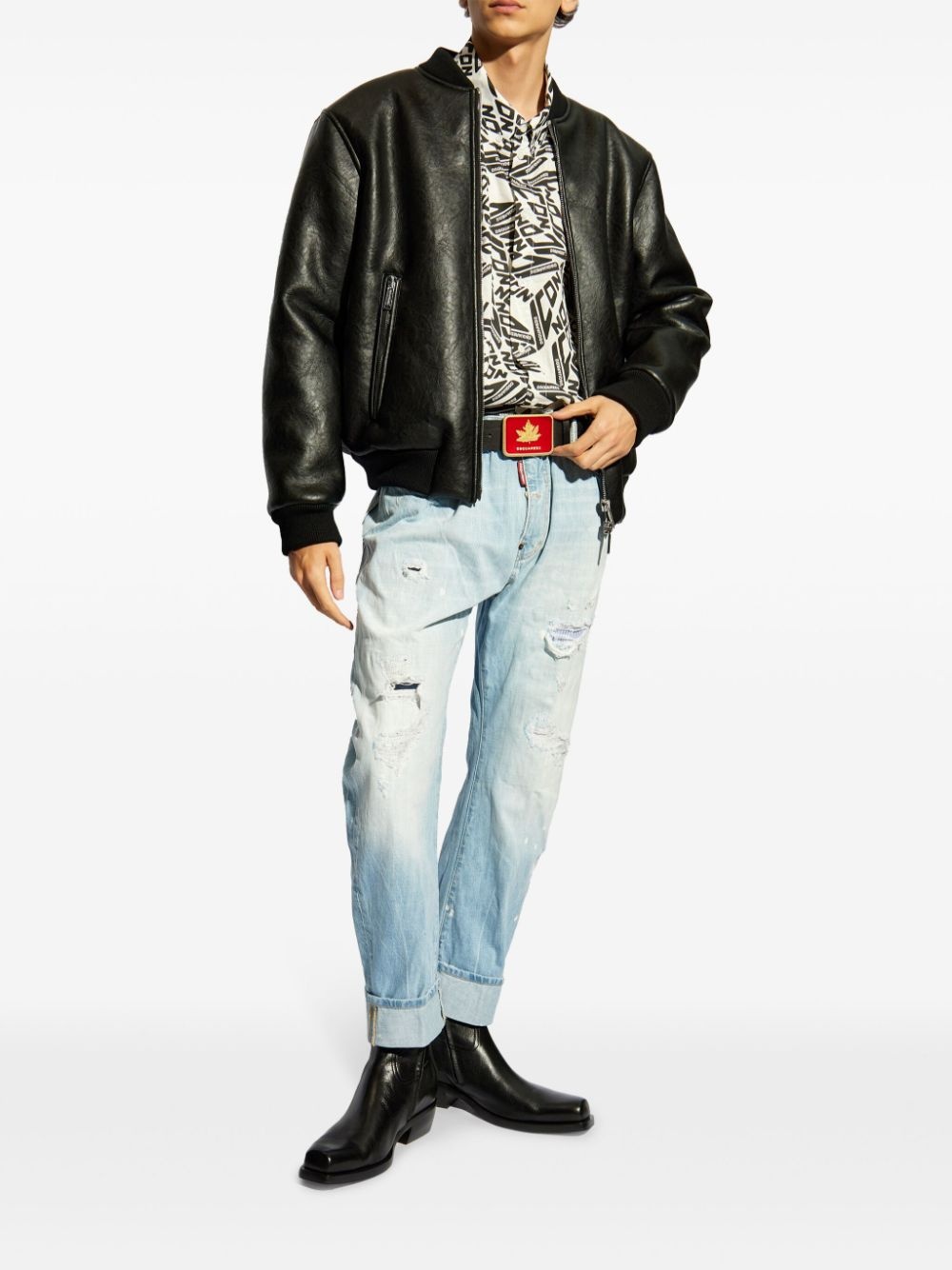 all-over logo-print shirt - 2