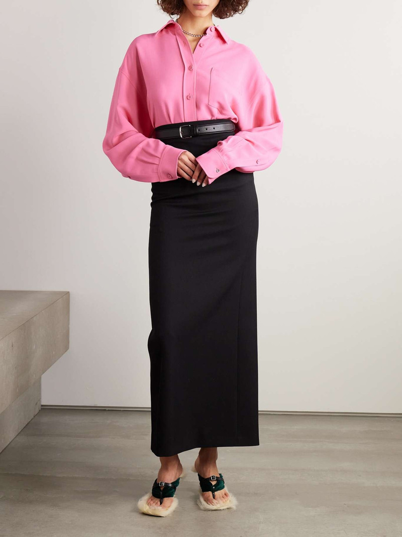 Stella McCartney + NET SUSTAIN oversized crepe shirt outlook