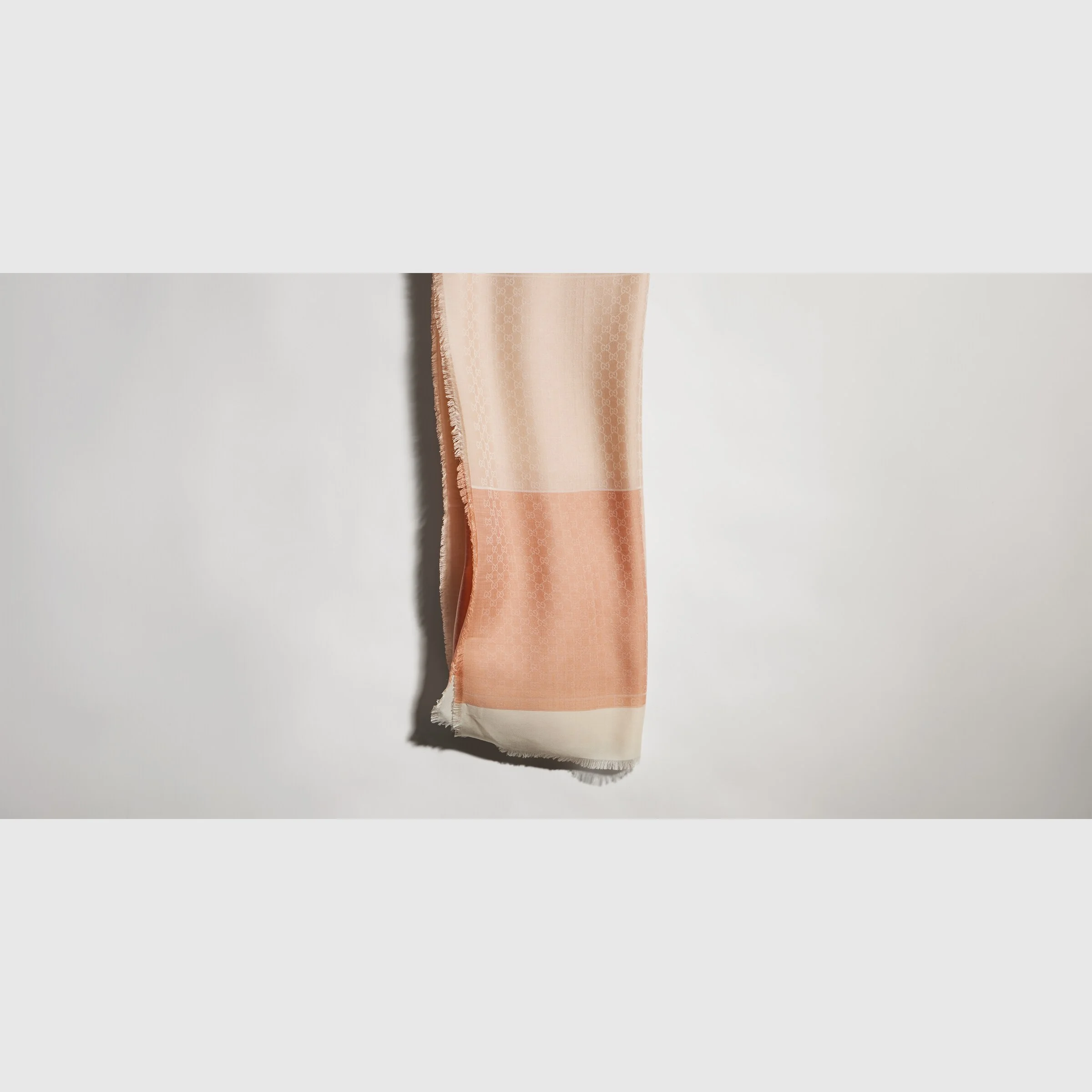 GG wool cashmere silk stole - 1