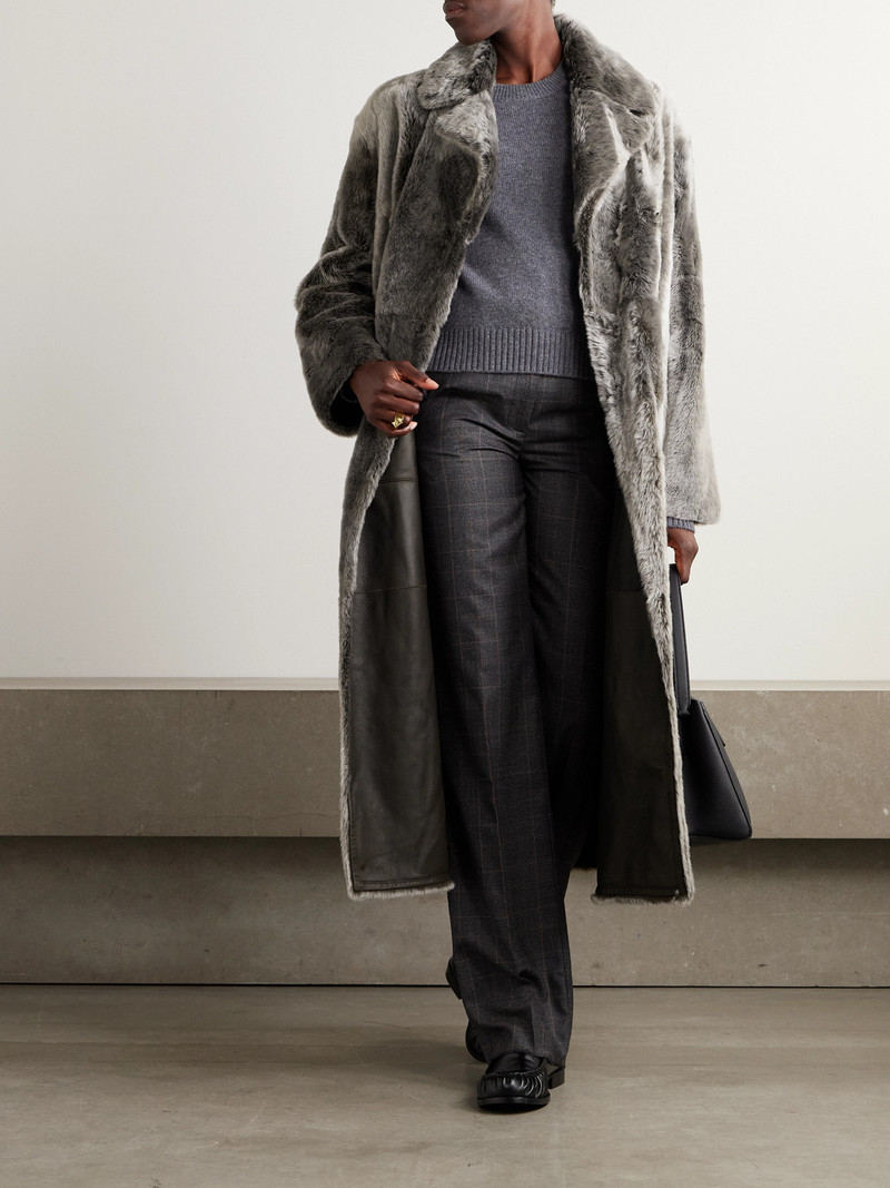 Yves Salomon Double-breasted Shearling Coat outlook