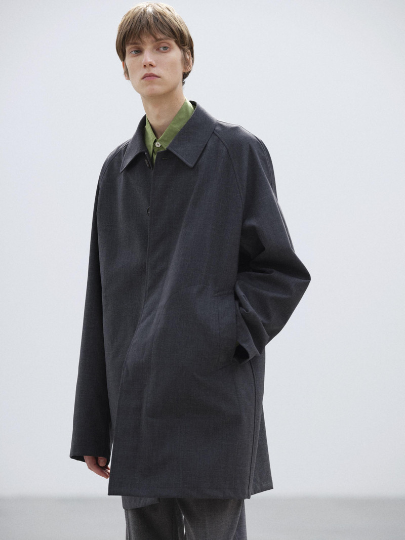 BONDED TROPICAL WOOL SHORT COAT 3