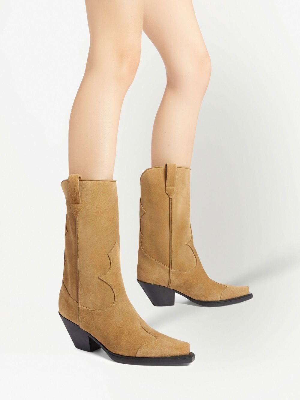 Thyra 55mm suede cowboy boots - 4