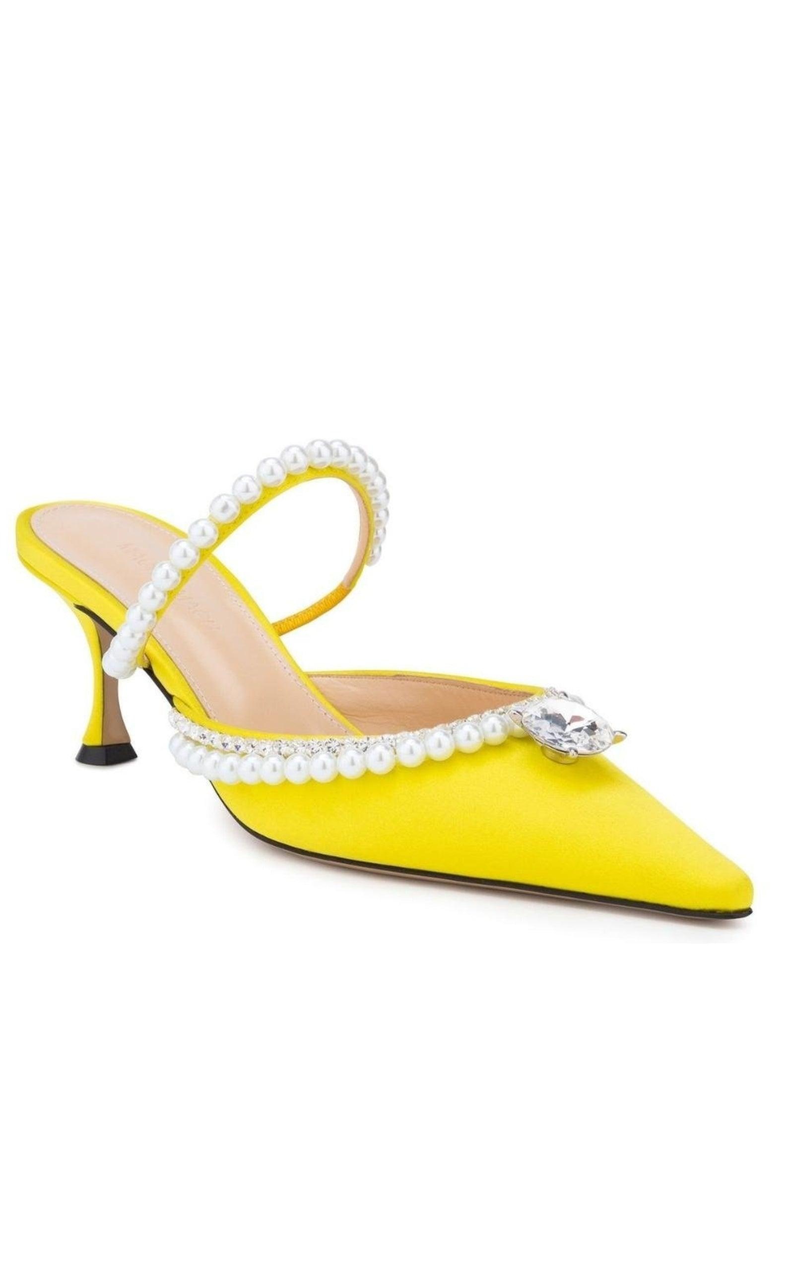 Yellow Diamond & Pearl 65 Heels - 3