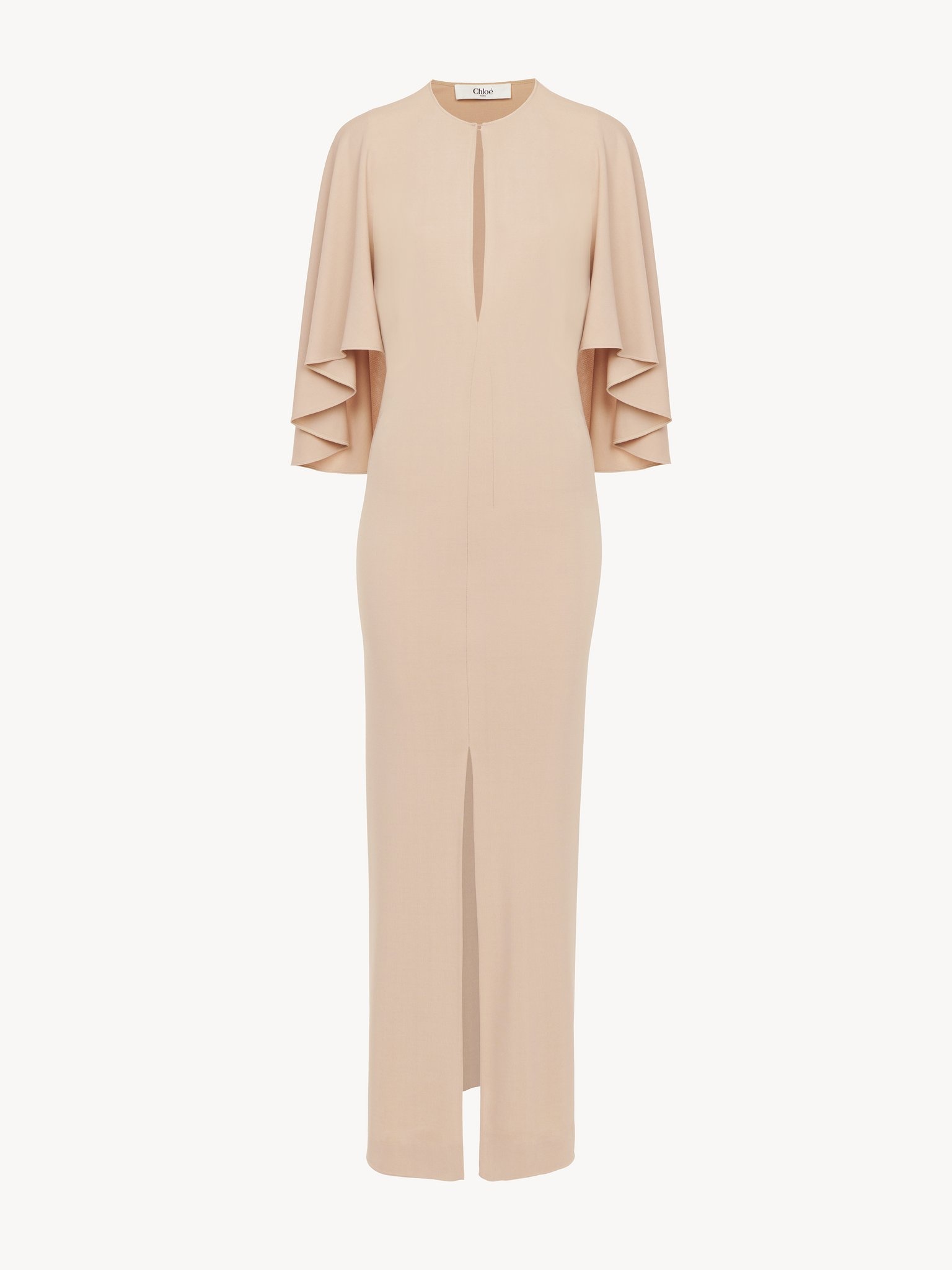LONG CAPE DRESS IN CRÊPE JERSEY - 2