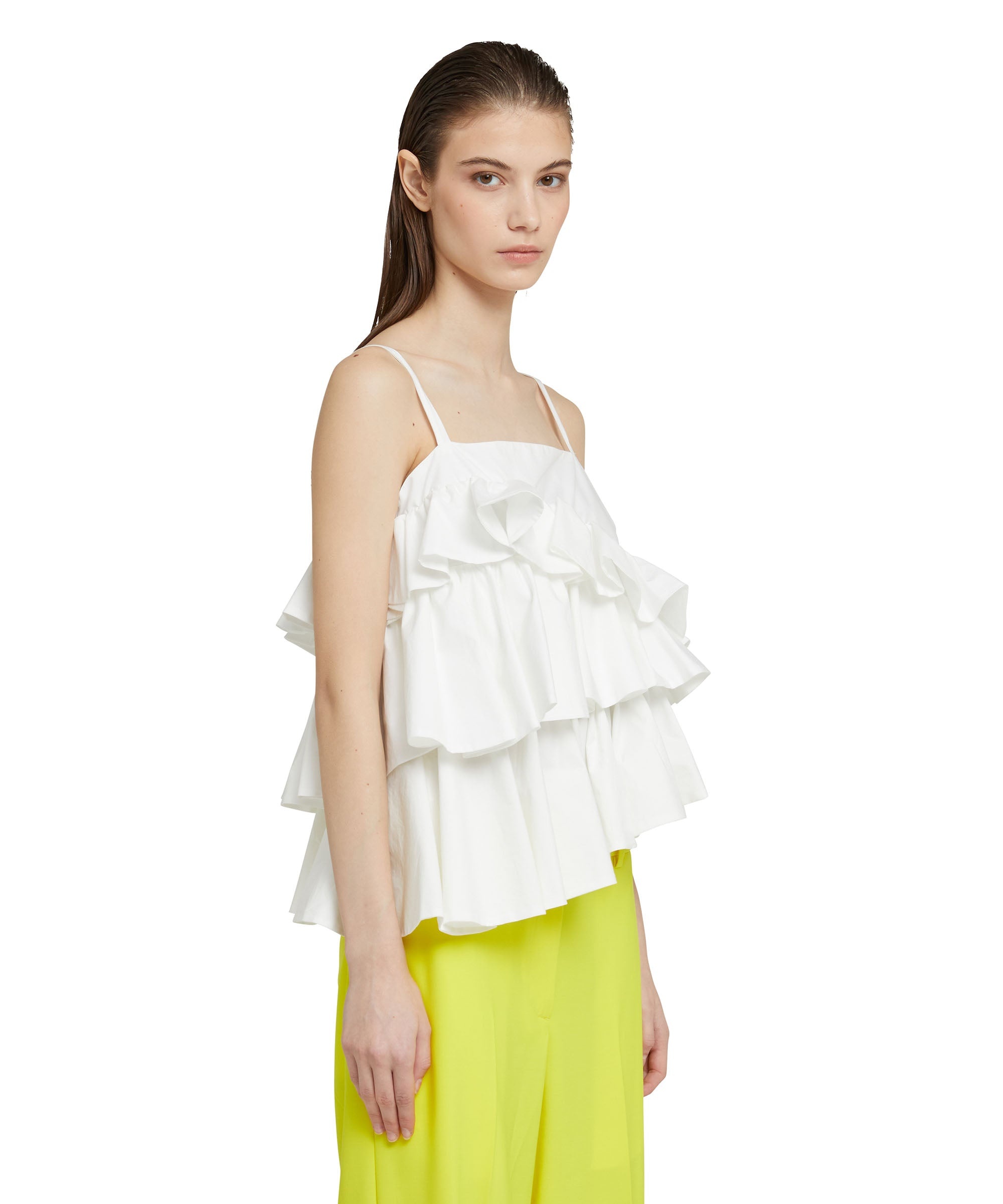 Poplin top with suspenders and bow - 4