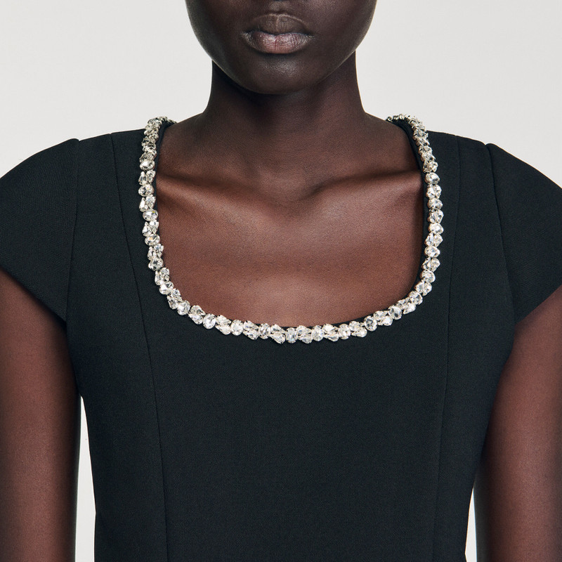 MINI DRESS WITH RHINESTONE COLLAR 4