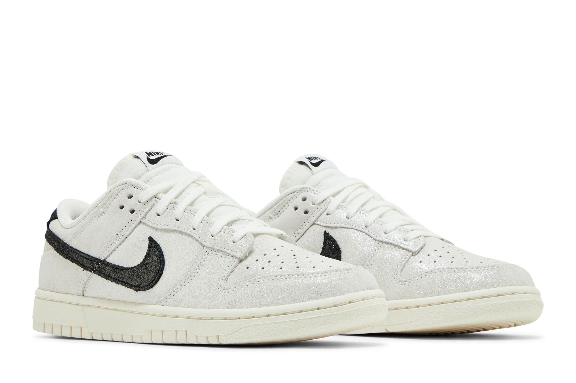 Wmns Dunk Low SE 'White Glittery Suede' - 8